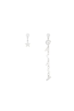 Earrings Galaxy Star Silver Color Stainless Steel h5 